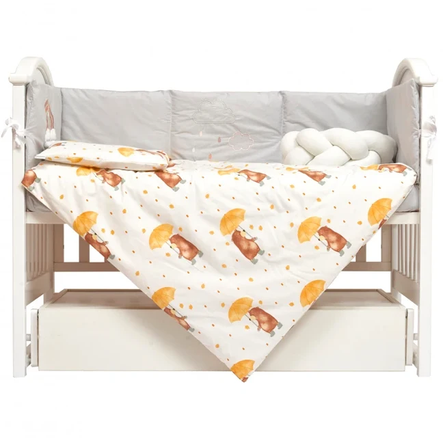 Постільний комплект 7 ел Twins Fluffy Puffy 4076-TFP-1005U, Umbrella yellow